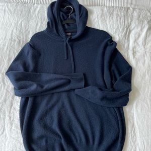Navy Cashmere Hoodie